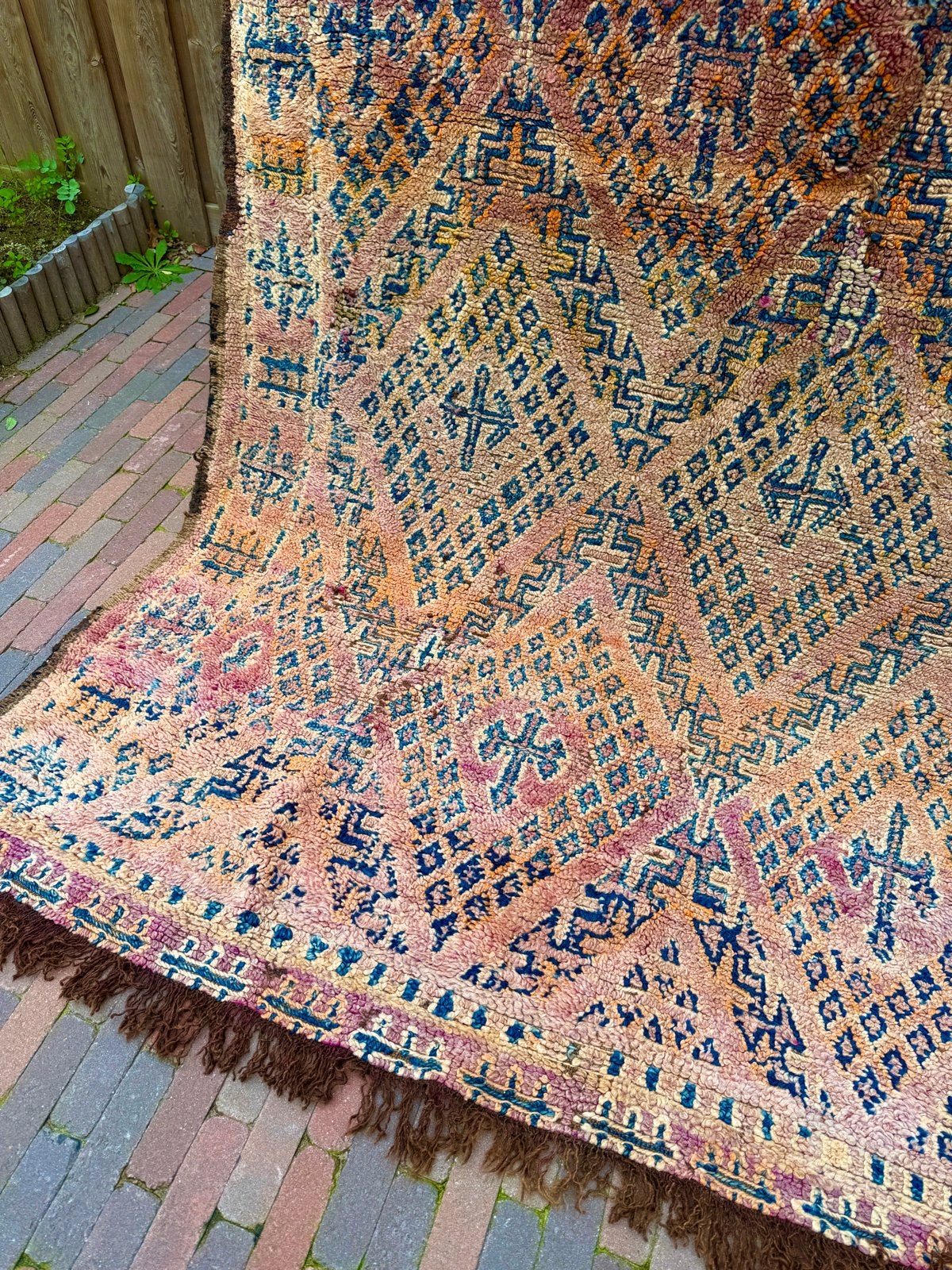 Handgemaakte Berber vloerkleed (250x180cm), 150 tot 200 cm, Oranje, Ophalen of Verzenden, Rechthoekig