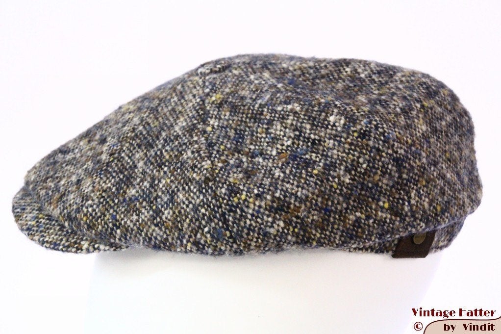 Paperboy pet Stetson beige grijs blauw 56,5 = S nieuw, Stetson, Nieuw, Ophalen of Verzenden, Pet