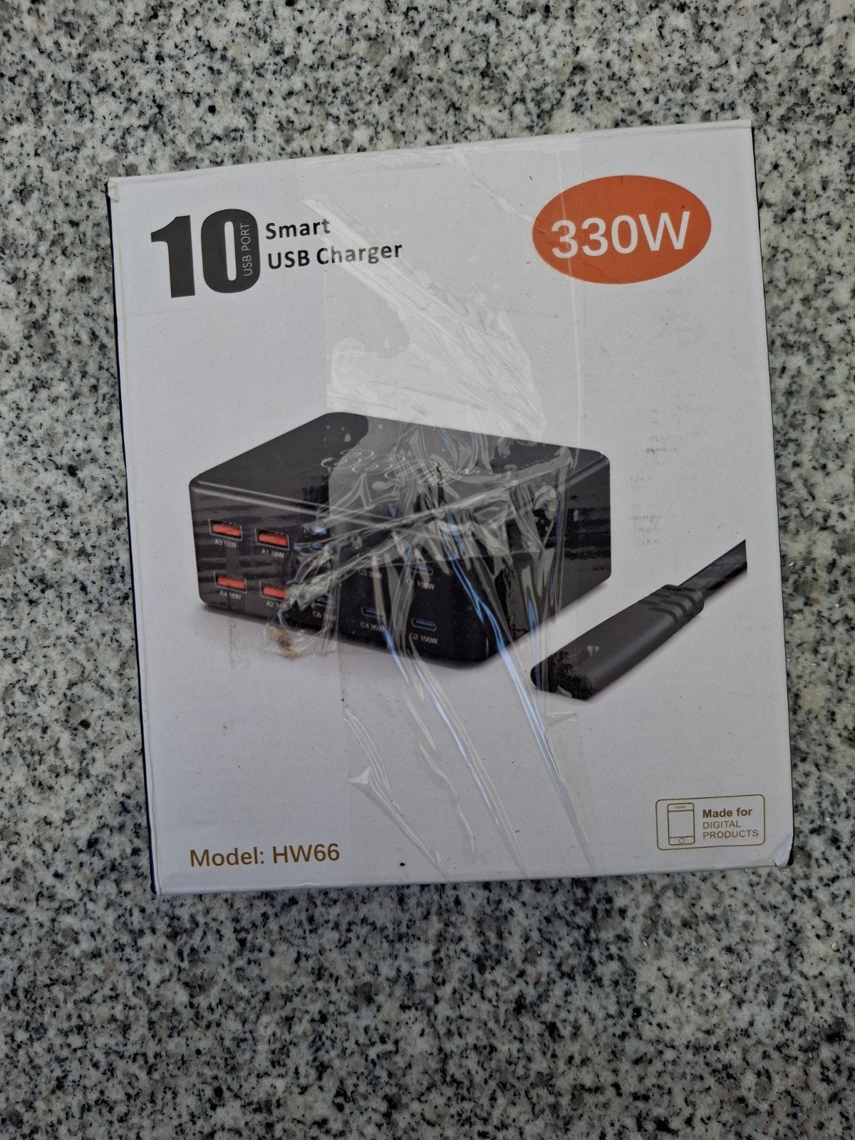 10-poorts Smart USB Oplader 330W - Nieuw in doos, Ophalen, Nieuw