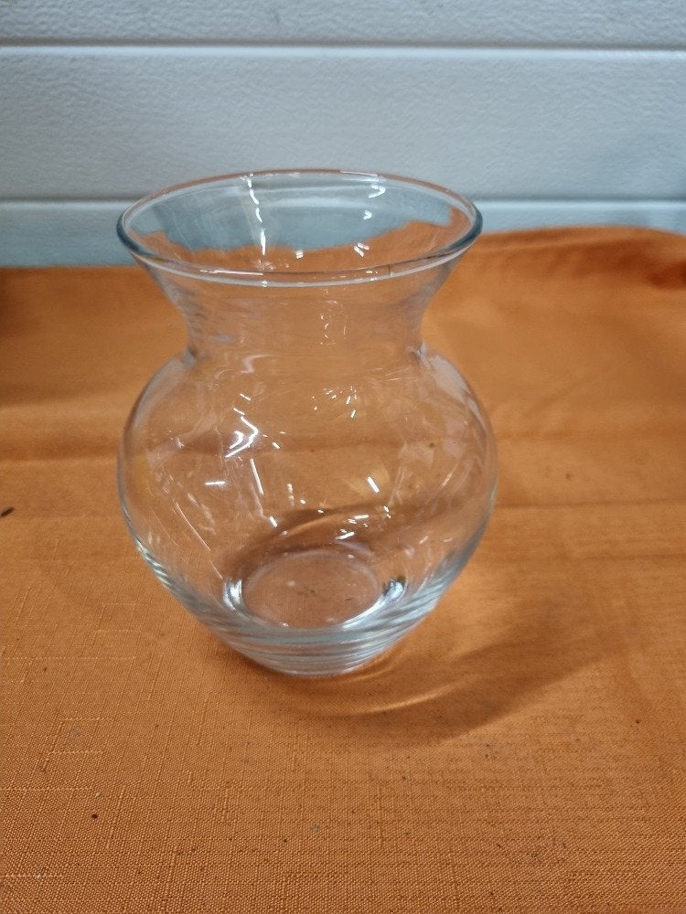 vaas glas bol uitlopend, Ophalen of Verzenden