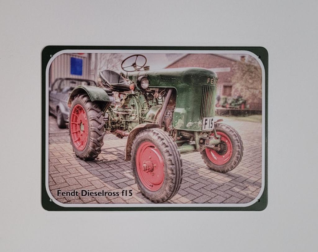 Fendt Dieselross F15 tractor reclamebord van metaal wandbord, Reclamebord, Info@deconoord.nl, Deco Noord, Nieuw