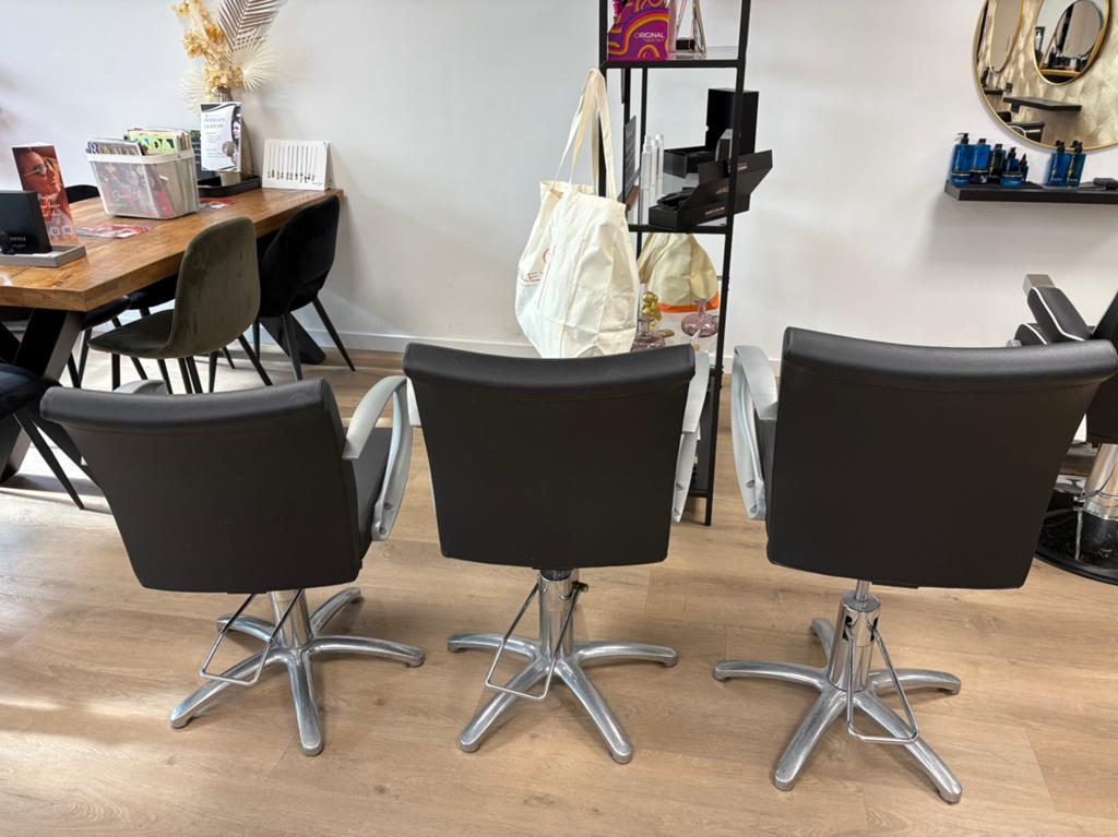 Kappers stoelen kappersstoelen, Huis en Inrichting, Stoelen, Ophalen, Gebruikt, Zwart, Vier