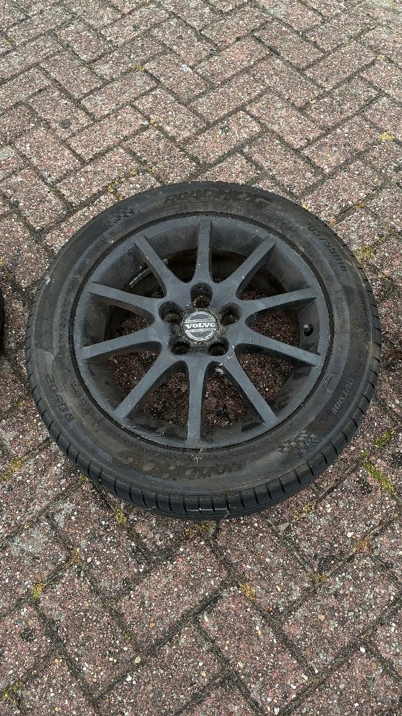 Volvo V70 autobanden met Volvo-velgen, Ophalen, Gebruikt, 16 inch, 205 mm
