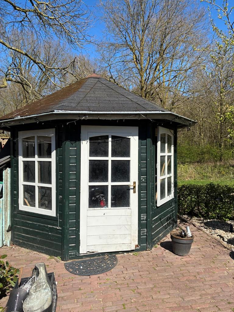 Tuinhuis 3x3m met 2 ramen, deur, zinken goot, elektr, Tuin en Terras, Tuinhuizen, Ophalen, Tuinhuis, 250 tot 500 cm, 2 ramen