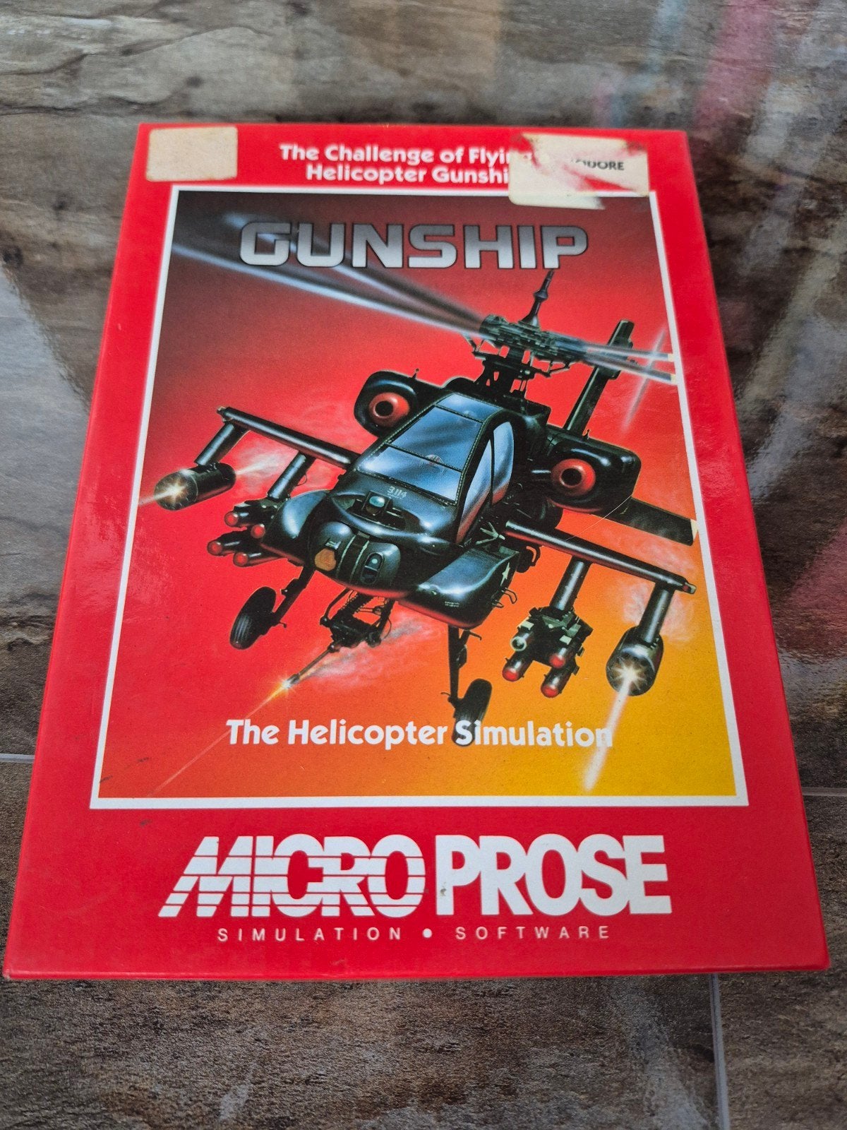 Gunship Commodore 64 - Helicopter Simulatie (Compleet), Spelcomputers en Games, Ophalen, Gebruikt, 1 speler, Vanaf 7 jaar