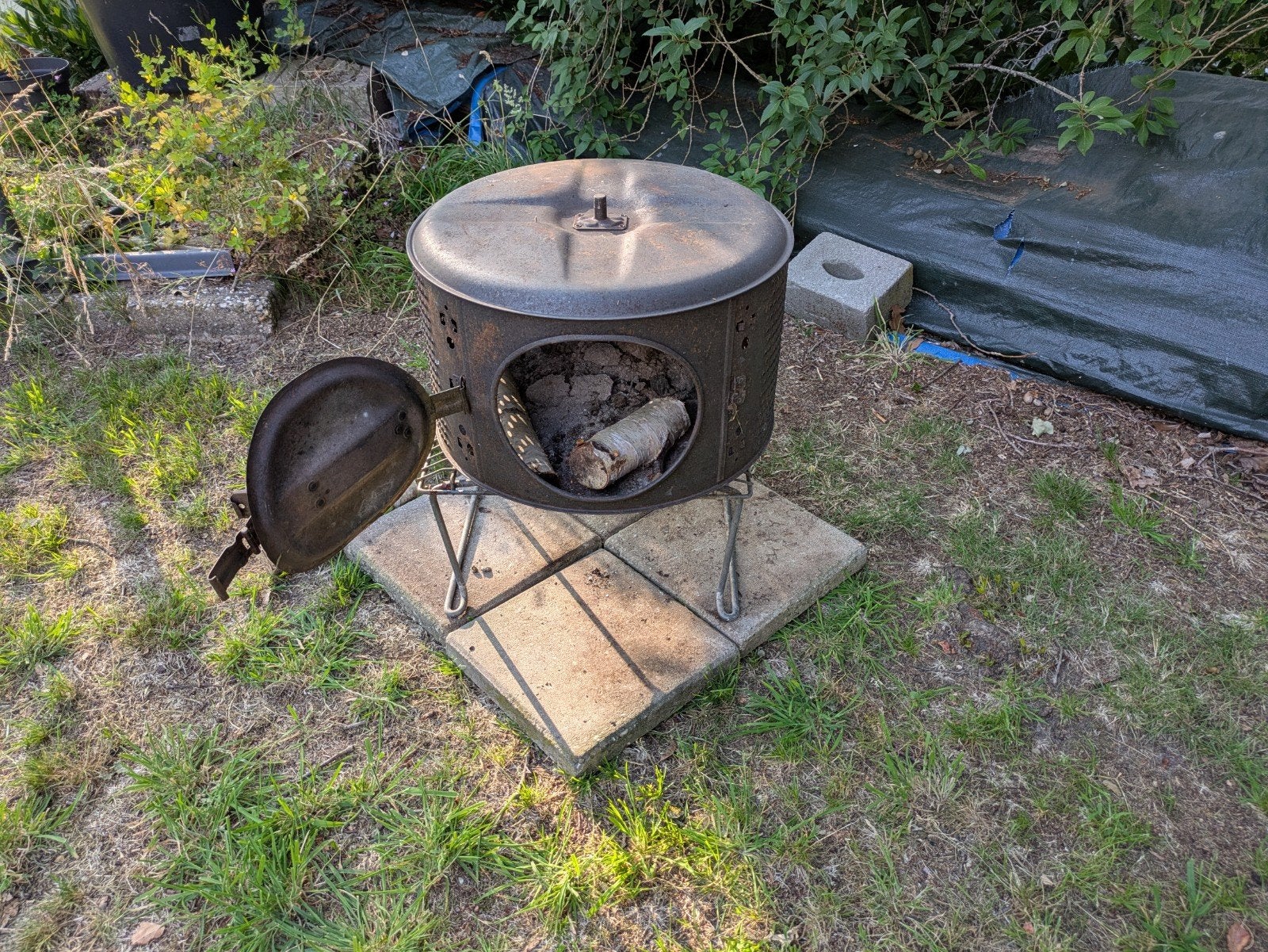Gebruikte vuurton (zonder verhoging), Tuin en Terras, Ophalen, Gebruikt, Vuurton