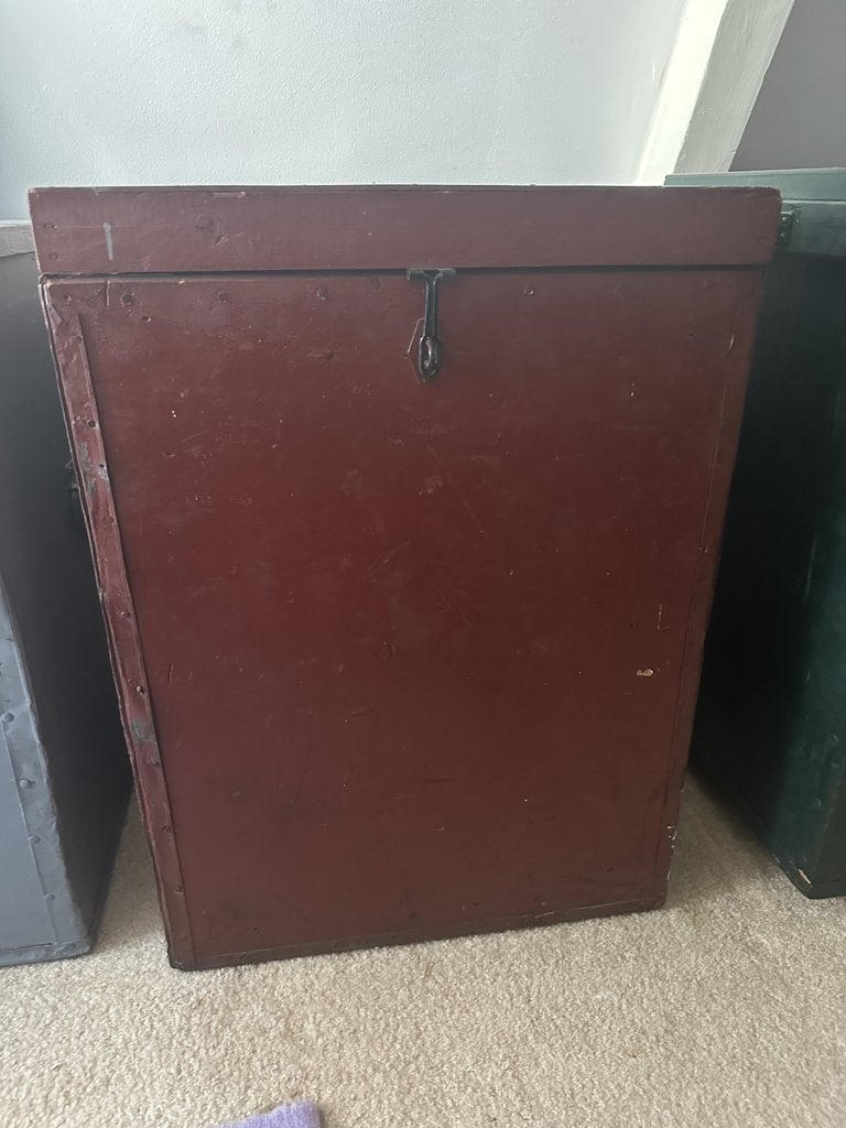Set van 3 vintage maritieme grote houten thee kratten/dozen, Huis en Inrichting, Woonaccessoires | Kisten, Ophalen, Minder dan 50 cm