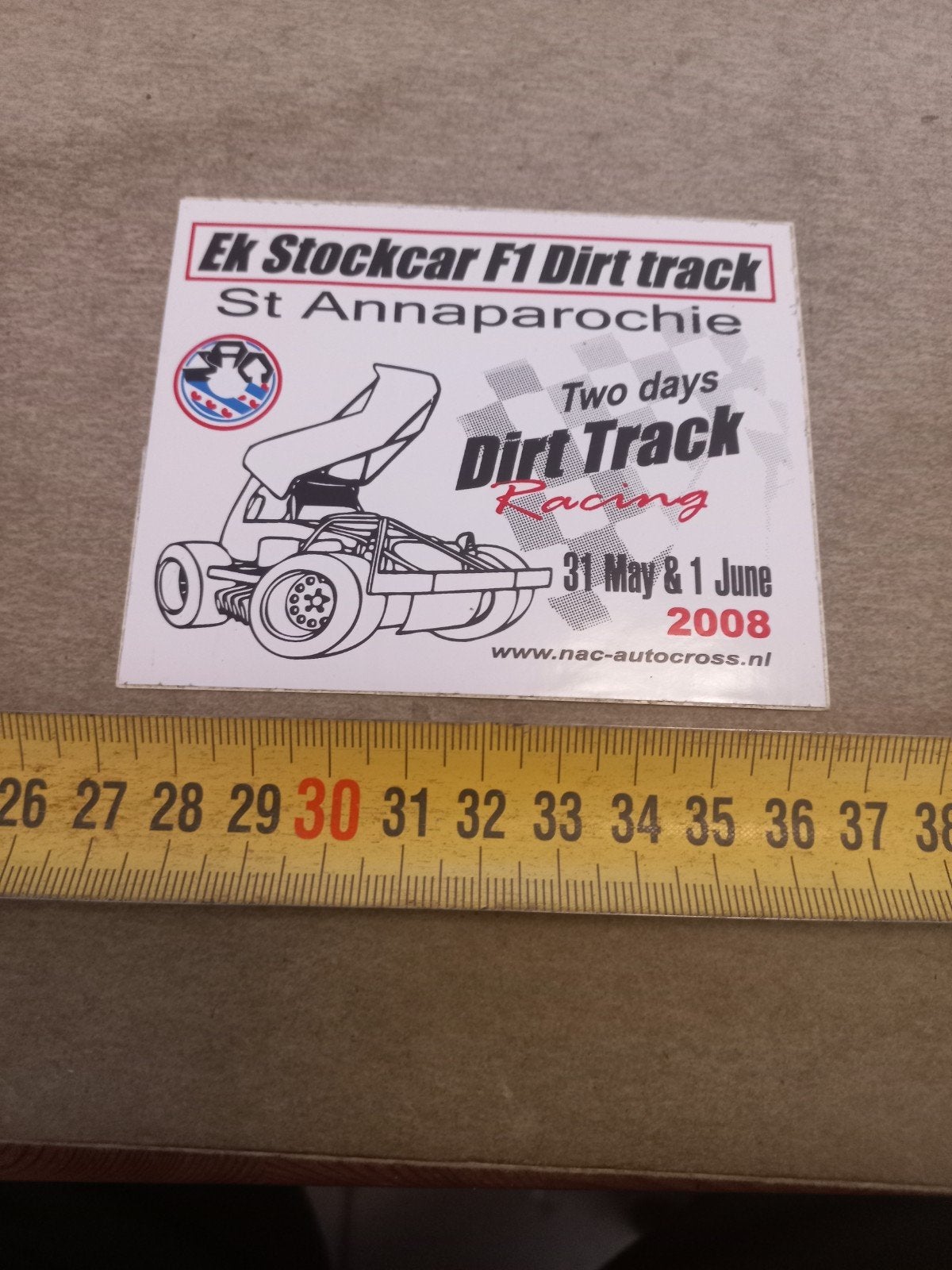 EK Stockcar F1 Dirt Track St Annaparochie Sticker 2008, Ophalen of Verzenden