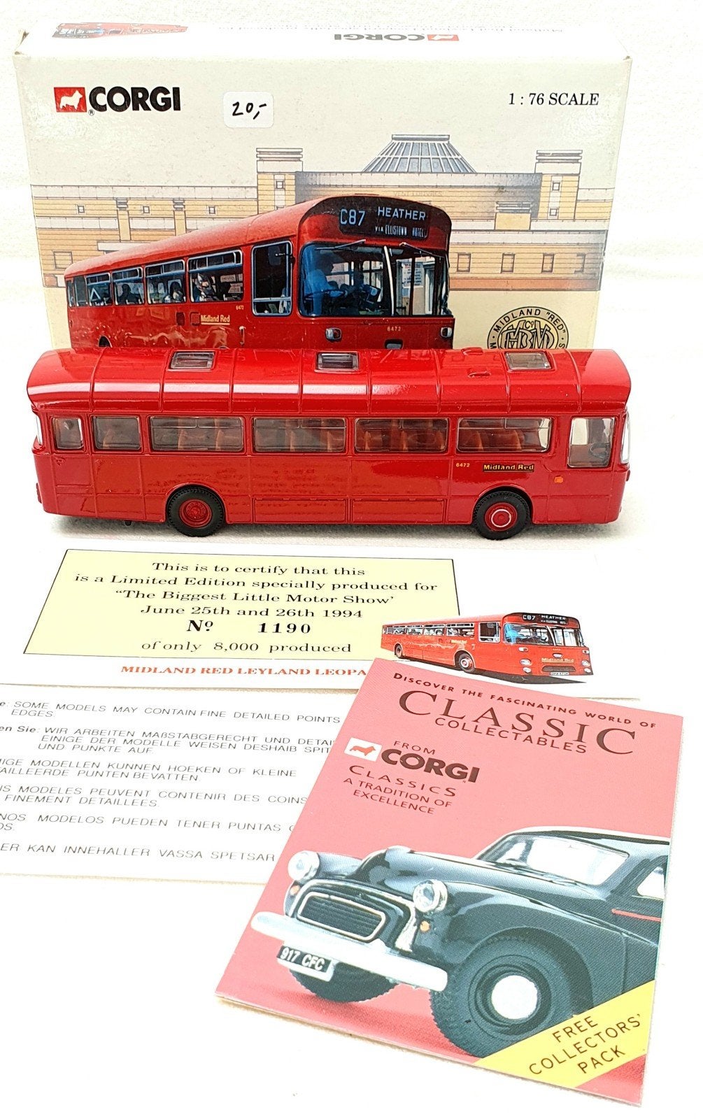 Corgi Toys 1:76 Leyland Leopard Midland Red Passagiers Bus, Ophalen of Verzenden, Nieuw, Bus of Vrachtwagen