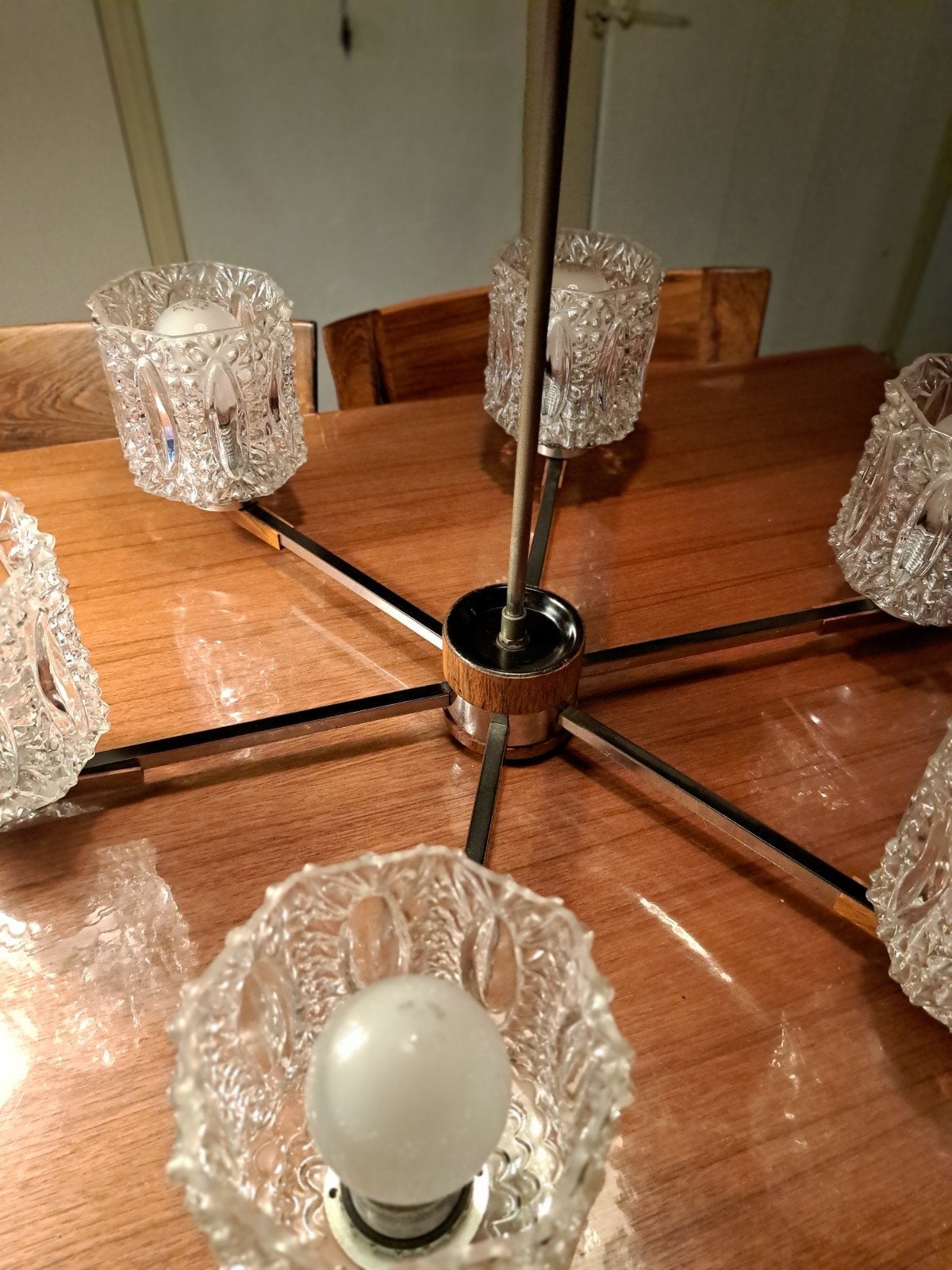 vintage plafondlamp/ kroonluchter, Ophalen