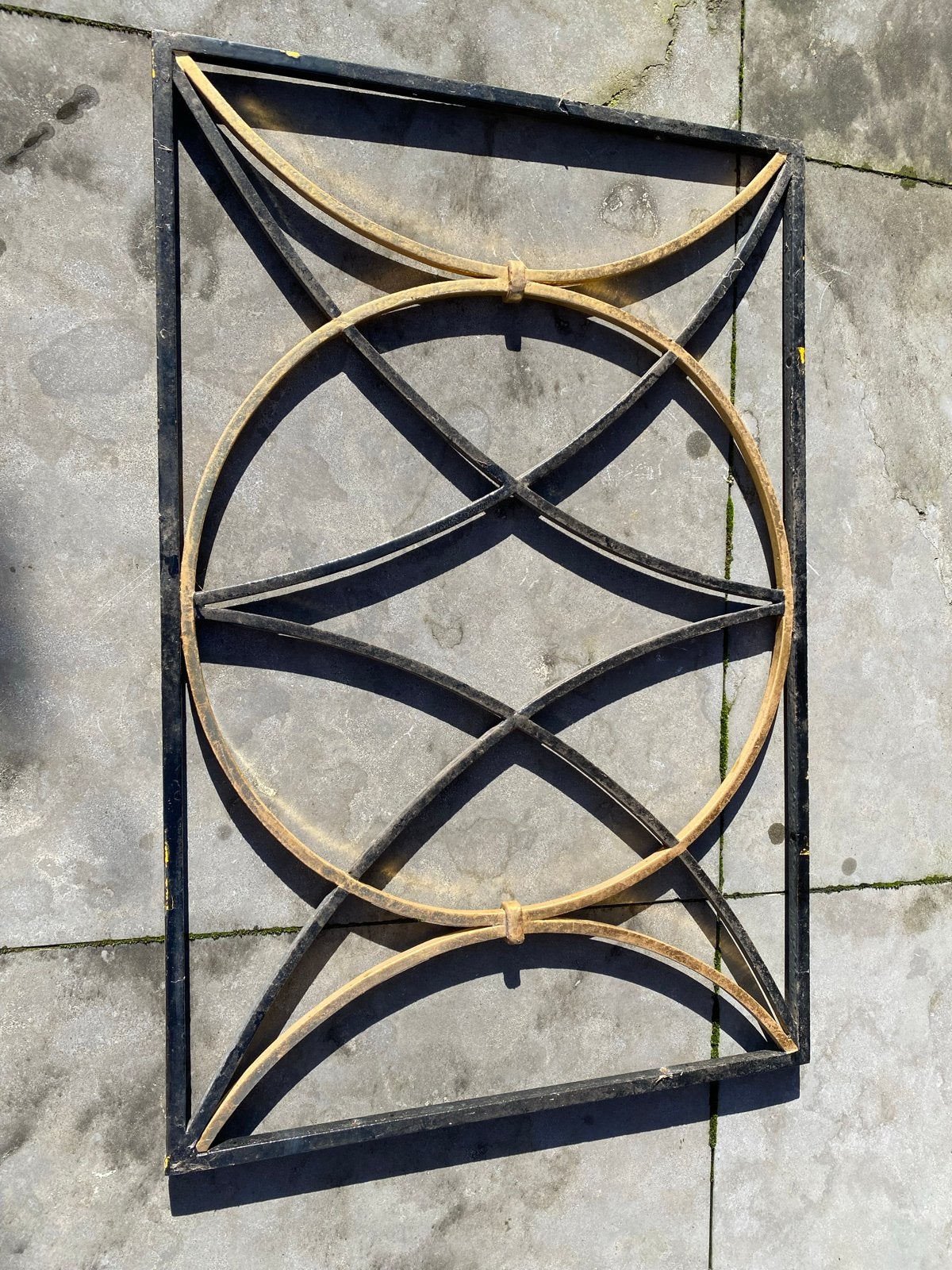 Decoratief smeedijzeren paneel - Art Deco stijl 80 x 55 cm, Ophalen of Verzenden