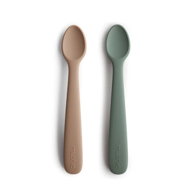 Siliconen Baby Lepels (set 2) Thijm/Naturel Mushie, 5870 W Fuqua Street - Suite 200 Houston, TX, 77085, Overige typen, Nieuw, Support@mushie.com