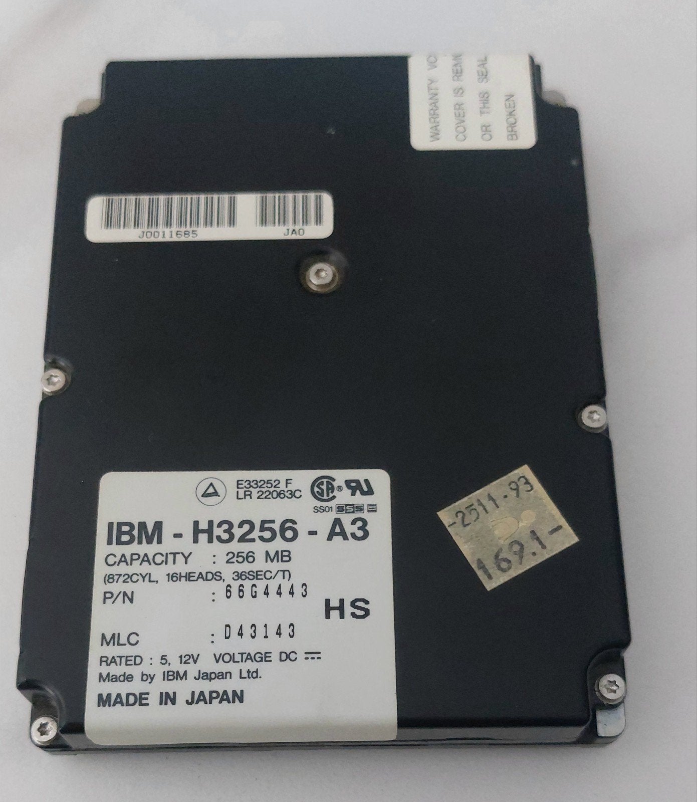 vintage IBM H3256-A3 3,5-inch interne harde schijf, Computers en Software, Harde schijven, Intern, Gebruikt, Ophalen of Verzenden