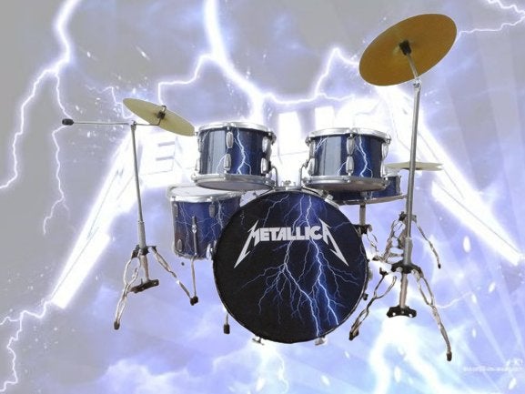 Drumstel Metallica Blue Thunder - LUXE model -, Ophalen of Verzenden, Nieuw, Instrument of Toebehoren
