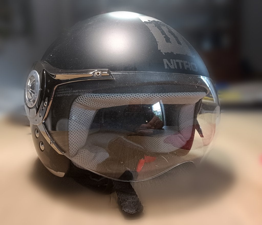 Nitro brommer scooter Jethelm, Ophalen of Verzenden, Gebruikt, Extra small of kleiner, Overige merken