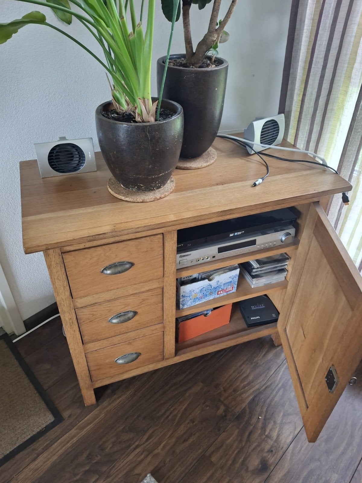 Tv kast blank antieke eiken, Huis en Inrichting, Ophalen, Zo goed als nieuw, 25 tot 50 cm, Minder dan 100 cm