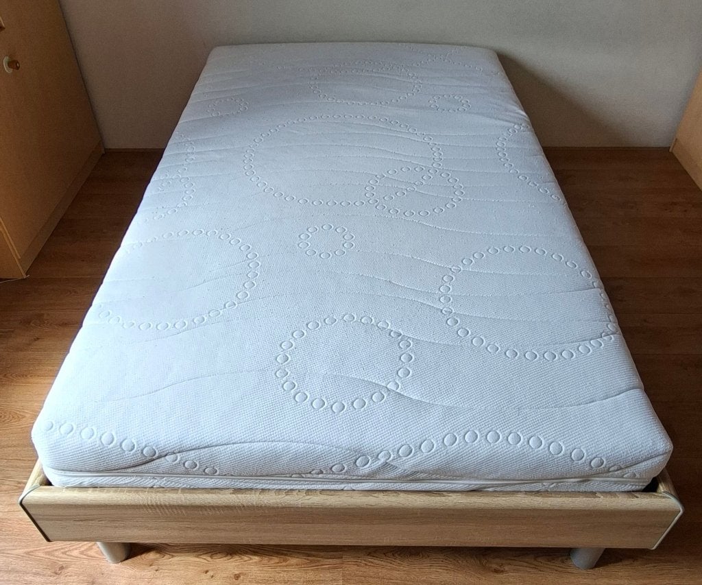 Zeer degelijk en comfortabel bed van Beter Bed 120 x 200 cm, Ophalen, Gebruikt, Eenpersoons, Bruin