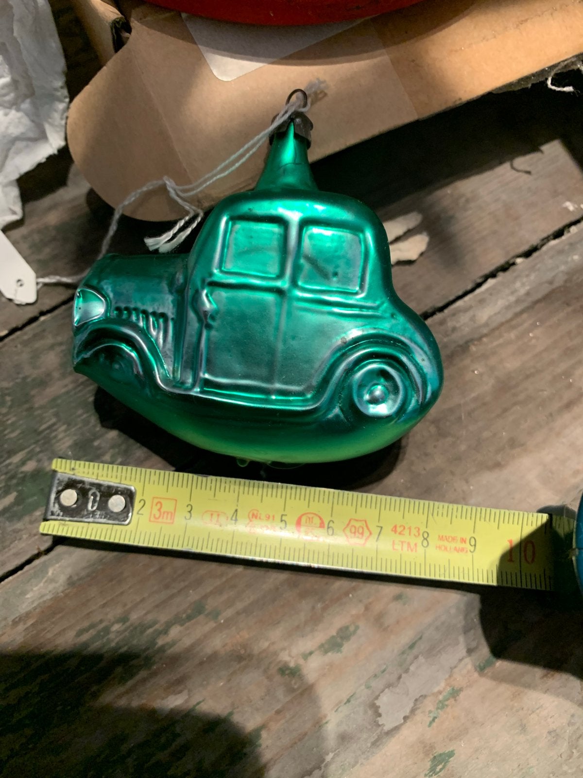Zeer oude oldtimer kerstbal, T, Ophalen of Verzenden, Zo goed als nieuw, N