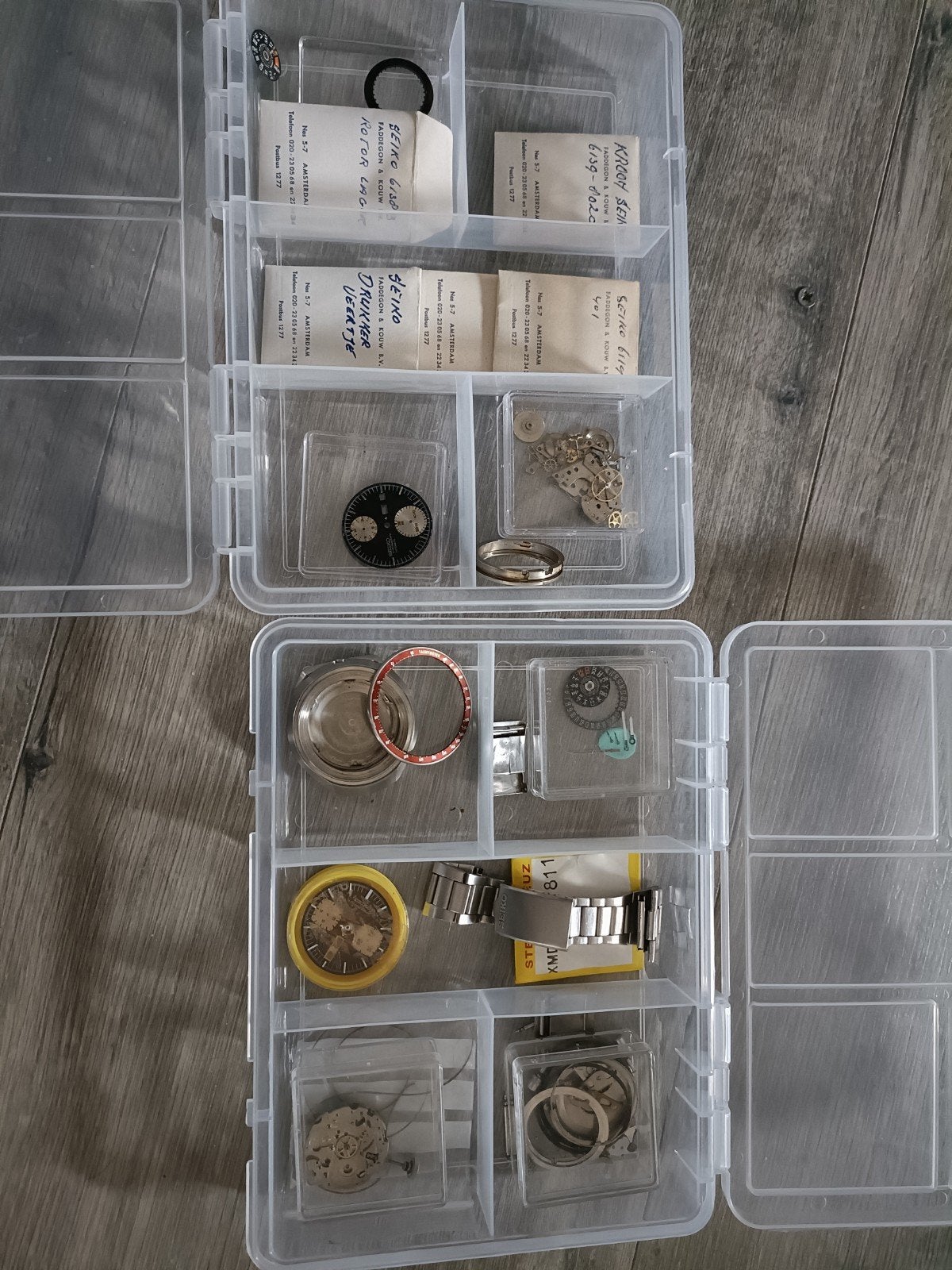 lot Partij Horloge Onderdelen Seiko Bullhead & Ufo Zie Fotos, Verzenden, Gebruikt