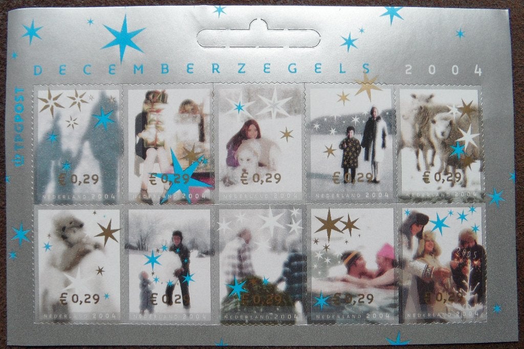 Postzegelvel decemberzegels 2004 – 10 x € 0,29, Ophalen of Verzenden, Postfris
