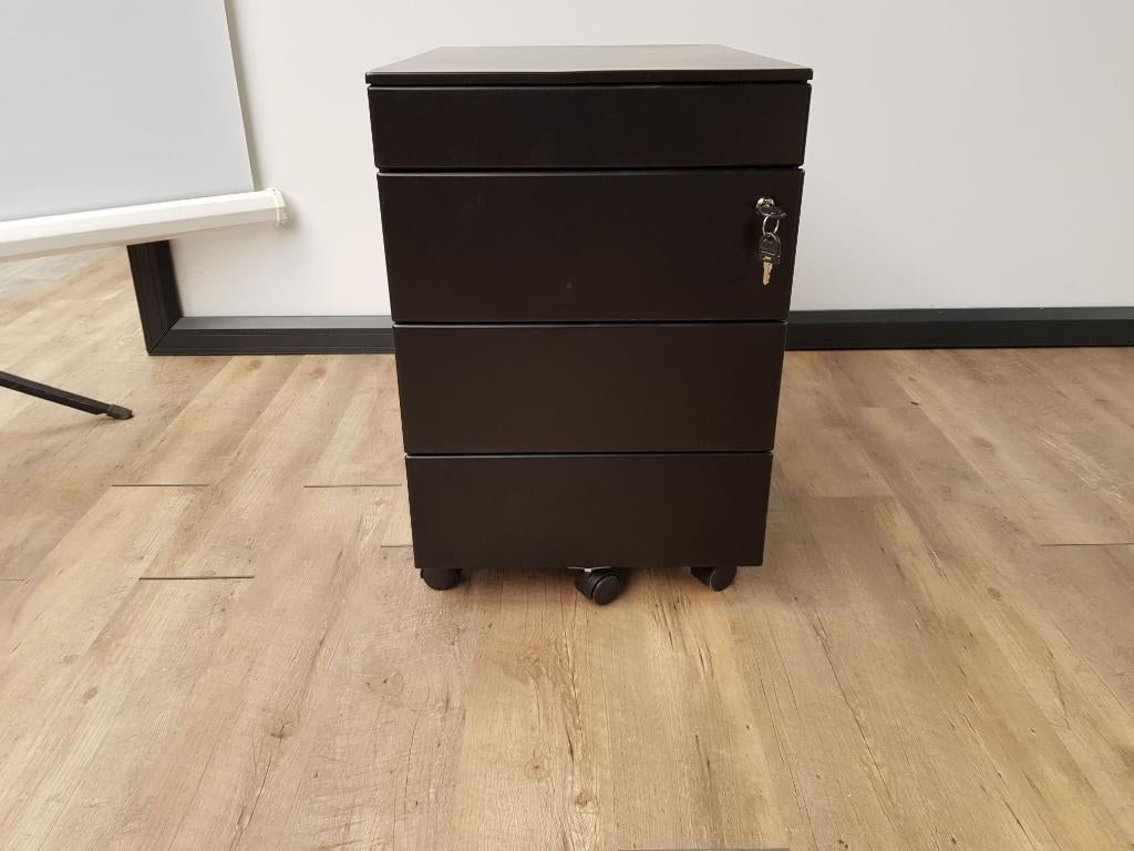 Metalen ladeblok + pennenlade (zwart), Huis en Inrichting, Kasten | Ladekasten, Ophalen, Minder dan 50 cm, 3 of 4 laden, Minder dan 100 cm