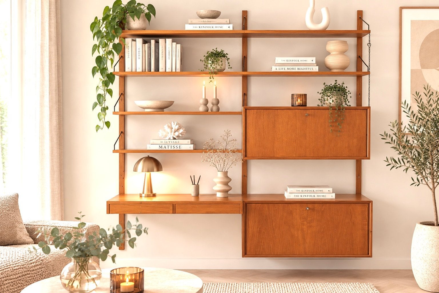 🤎 Vintage wandmeubel Cadovius kast teak jaren ‘60 design, Ophalen, Zo goed als nieuw, 25 tot 50 cm