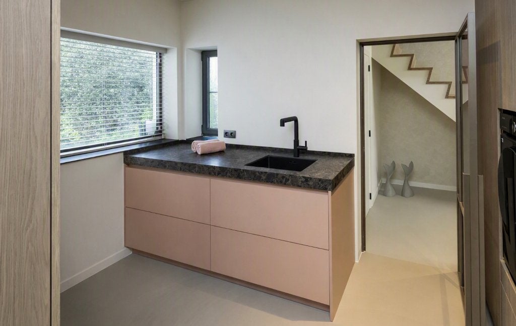 Showroommodel keukenblok spoel voor bijkeuken of pantry -50%, Ophalen, Nieuw, Enkelwandige keuken, Greeploos
