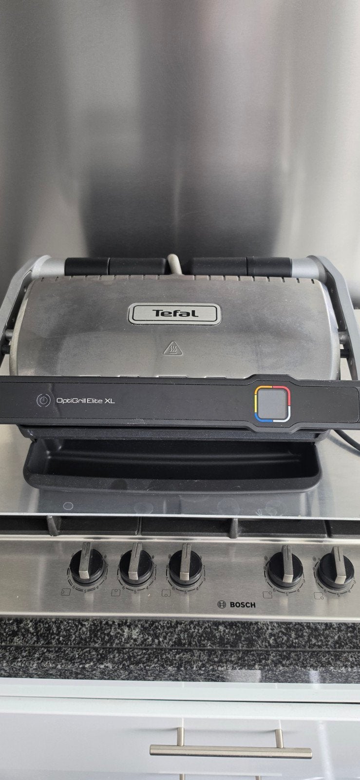 Tefal OptiGrill Elite XL - Tafelgrill/Contactgrill, Ophalen of Verzenden, Vaatwasmachinebestendig, Gebruikt, Tafelgrill
