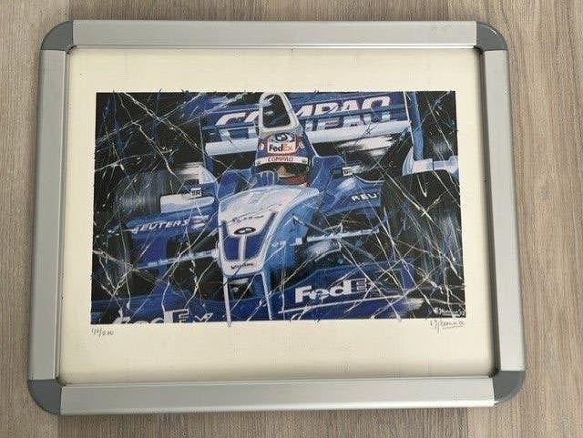Ingelijste Formule 1 print - gesigneerd en genummerd, Ophalen of Verzenden, Gebruikt, Formule 1