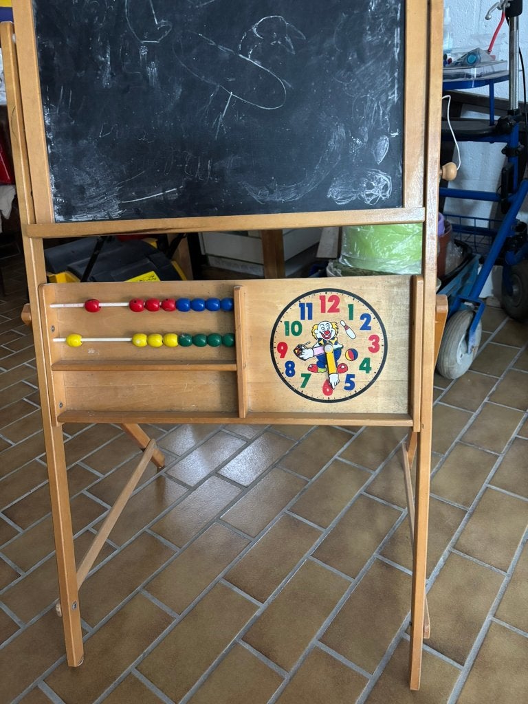 schoolbord, Ophalen, Mobiel, Gebruikt, Krijtbord