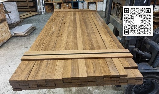 64 Hardhouten latten 2.5x6.0 cm - nr: hp118, Ophalen, Planken, Nieuw, Hardhout