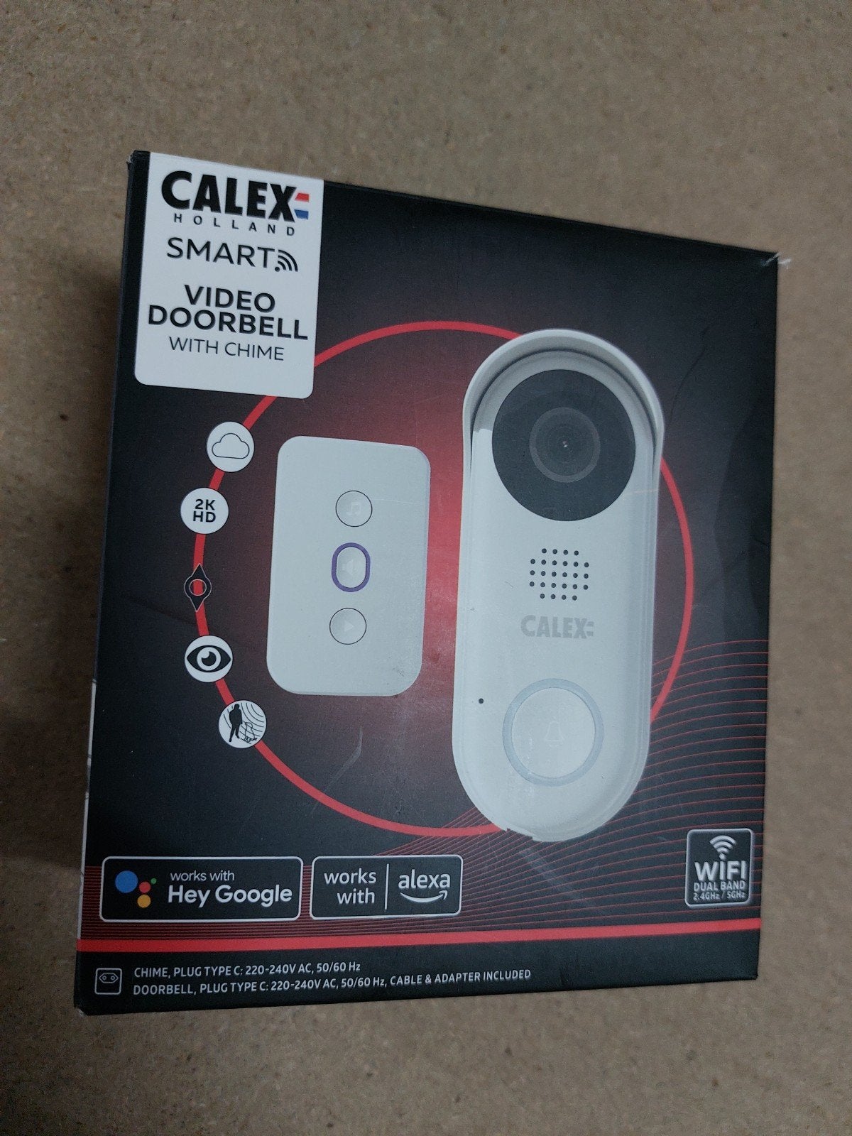 calex video doorbell, Ophalen of Verzenden, Ingebouwde camera, Nieuw, Bedraad