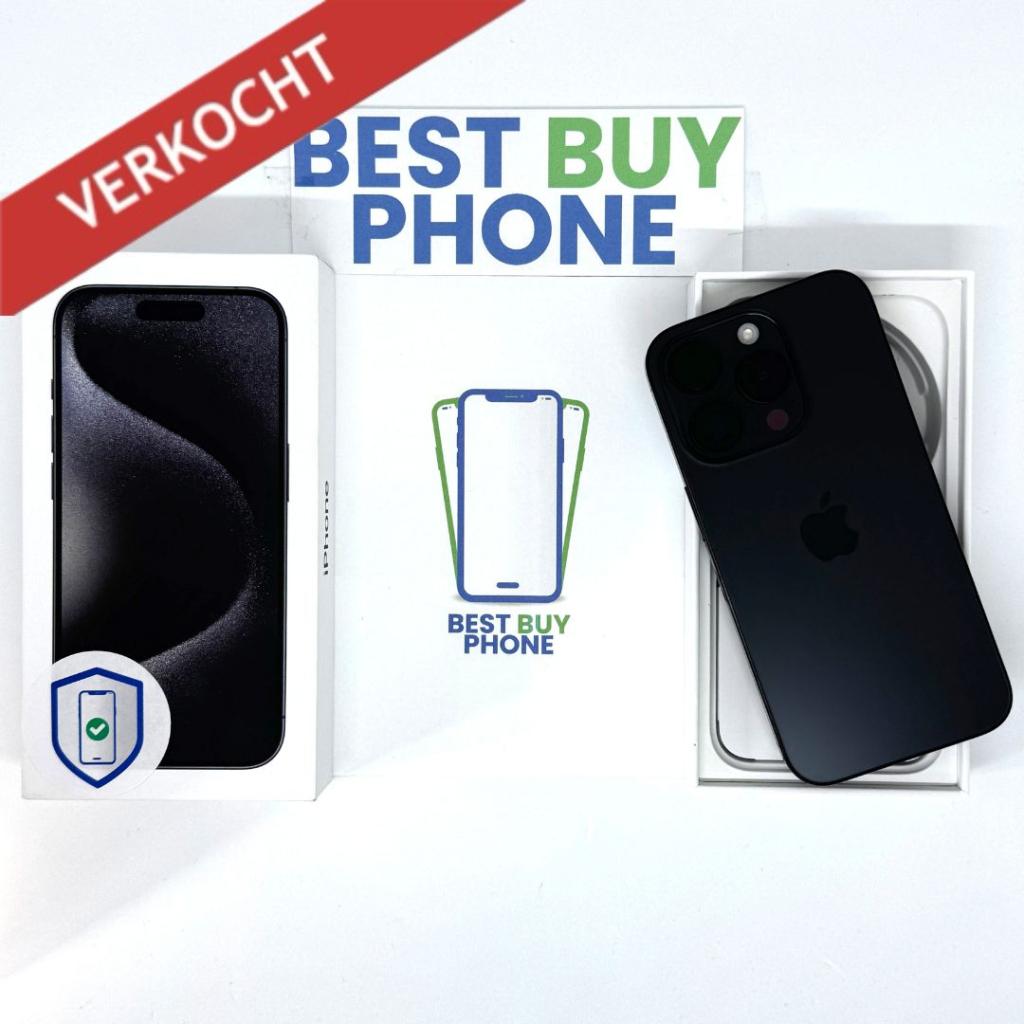 iPhone 15 Pro 512GB zwart /89% batt /krasvrij scherm /garant, 512 GB, 89 %, Apple, Zwart