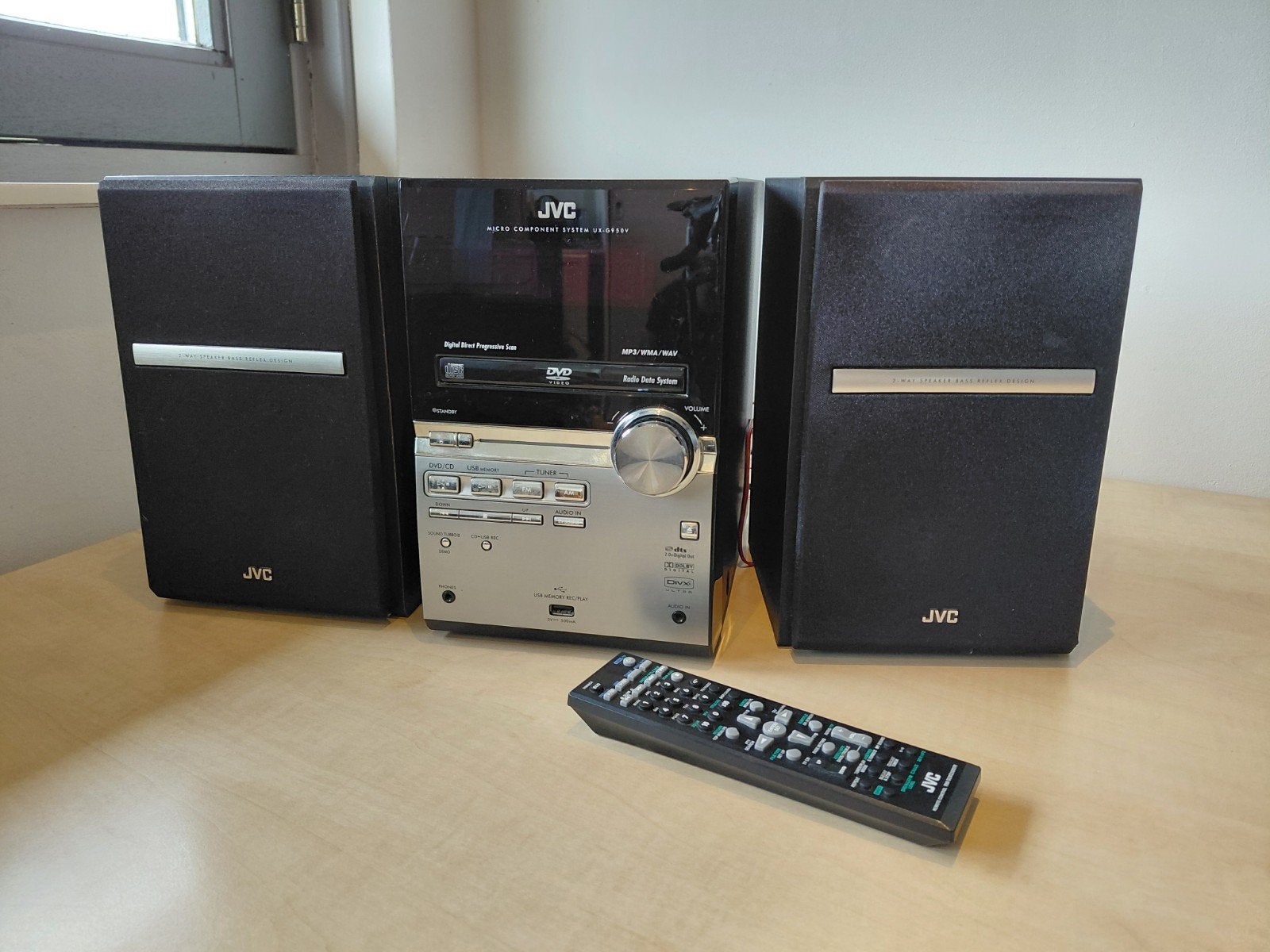 JVC stereotoren met CD/DVD-, USB-speler, radio en speakers, Audio, Tv en Foto, Ophalen, Gebruikt, JVC, Dvd-speler