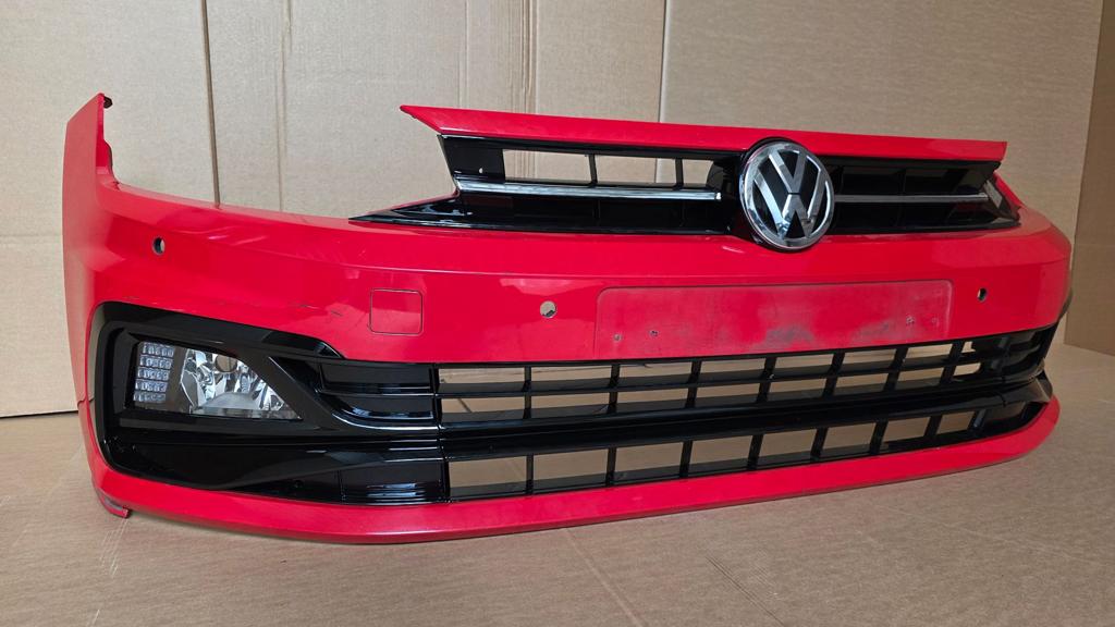 Voorbumper VW Polo 2G AW R-line 4xPDC bj.2018-2022 Bumper, Auto-onderdelen, Gebruikt, -, Ophalen of Verzenden, Bumper