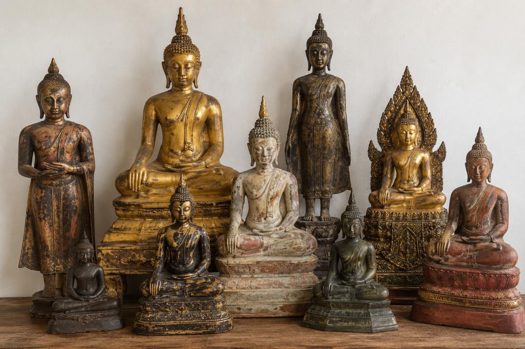 Antieke Boeddha beelden, Huis en Inrichting, Woonaccessoires | Boeddhabeelden, Ophalen of Verzenden, Gebruikt