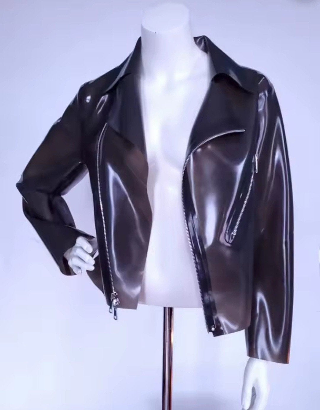 latex jas met ritsen, tm 2XL (op maat), Verzenden, Nieuw
