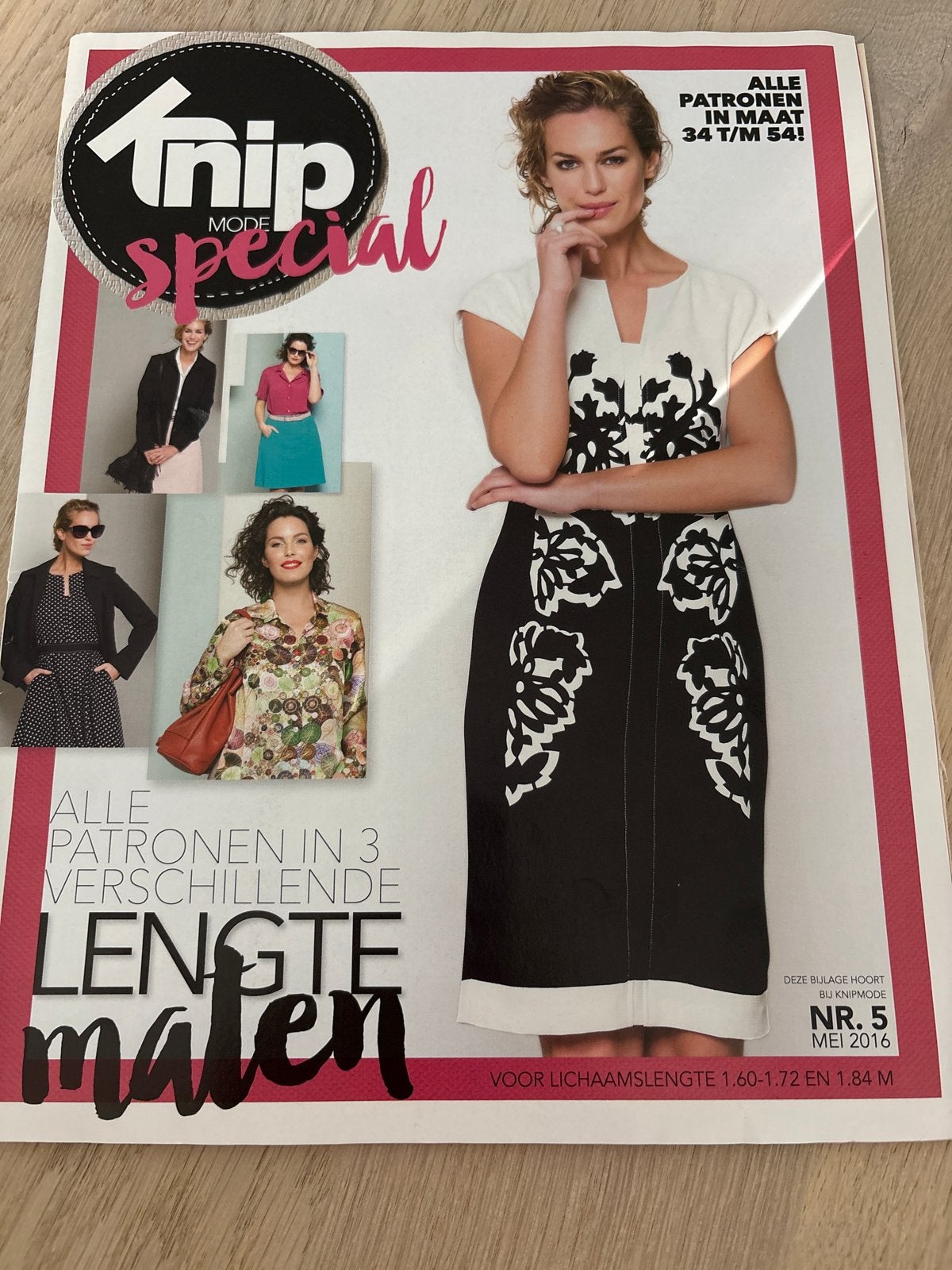 Knipmode Special Mei 2016 - Patronen in 3 lengtematen, Hobby en Vrije tijd, Overige typen, Vrouw, Ophalen of Verzenden, Zo goed als nieuw