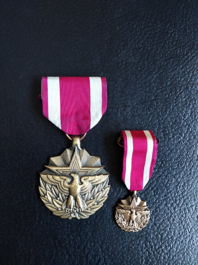 US Meritorious Medal met Miniatuur, Ophalen of Verzenden, Landmacht, Amerika