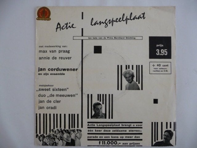 lp 10 inch -ACTIE LANGSPEELPLAAT- tbv Pr. Bernard St, 1958, Gebruikt, 10 inch, Overige genres, Ophalen of Verzenden
