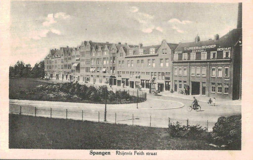 Ansichtkaart Spangen Rhijnvis Feithstraat Rotterdam 1930, Verzamelen, Verzenden, 1920 tot 1940, Gelopen, Zuid-Holland