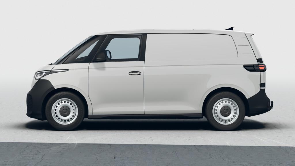 Volkswagen ID. Buzz Cargo 286pk Economy Business 79 kWh | Ac, Auto's, Bestelauto's, Automaat, 12 maanden, Zwart, Volkswagen