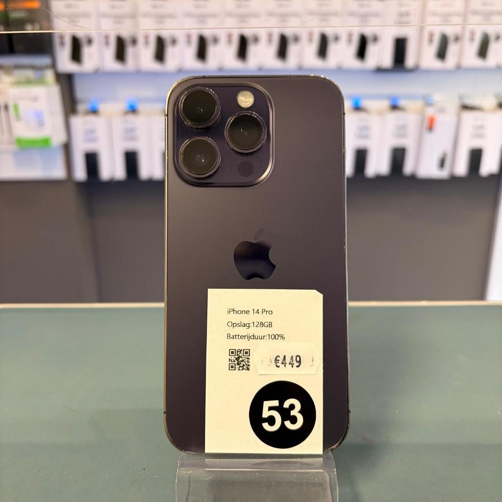 iPhone 14 Pro 128GB (53), Telecommunicatie, Mobiele telefoons | Apple iPhone, Ophalen, Apple, Paars, Apple