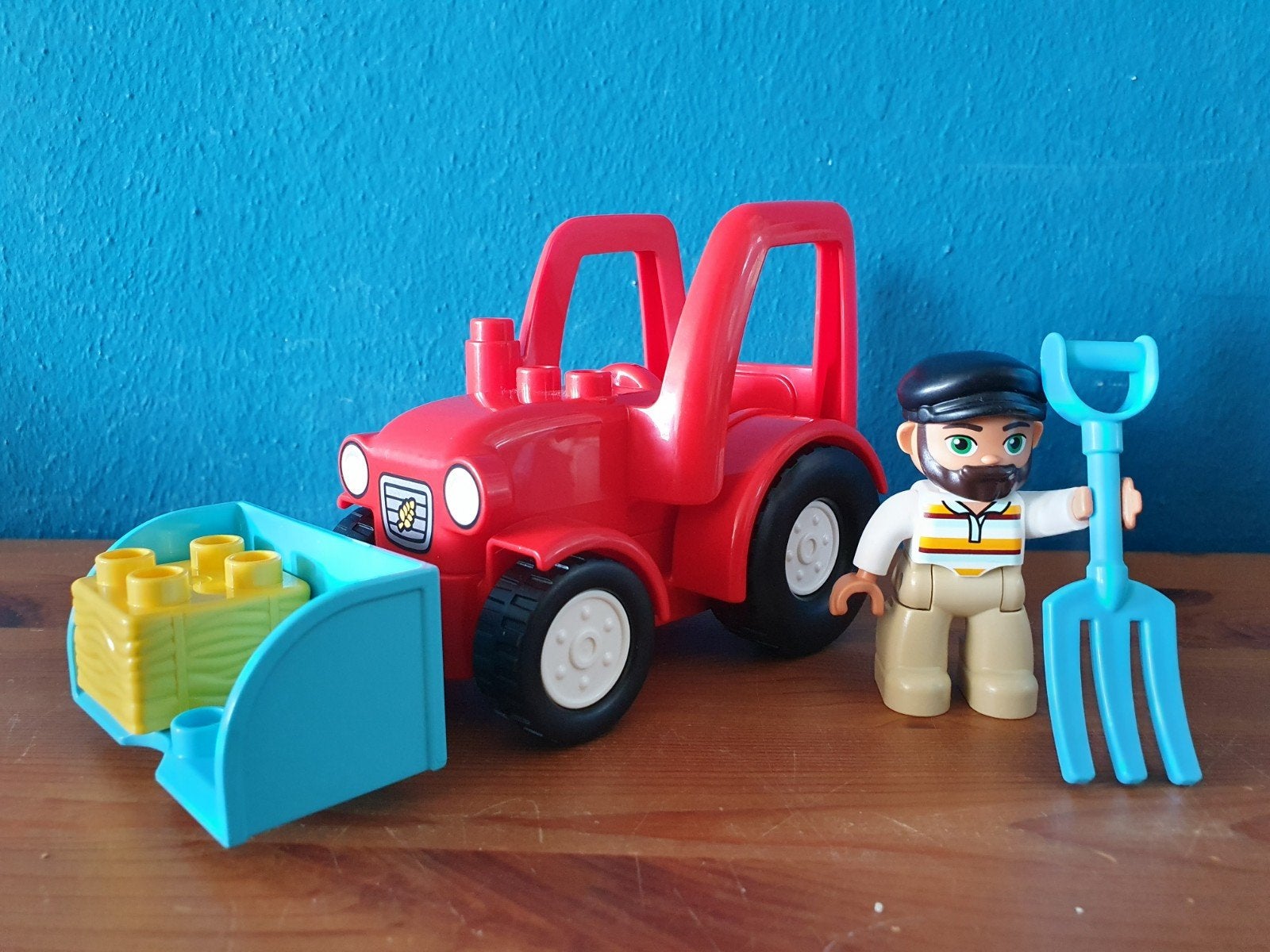 Duplo Tractor met Boer, Ophalen of Verzenden, Zo goed als nieuw, Duplo