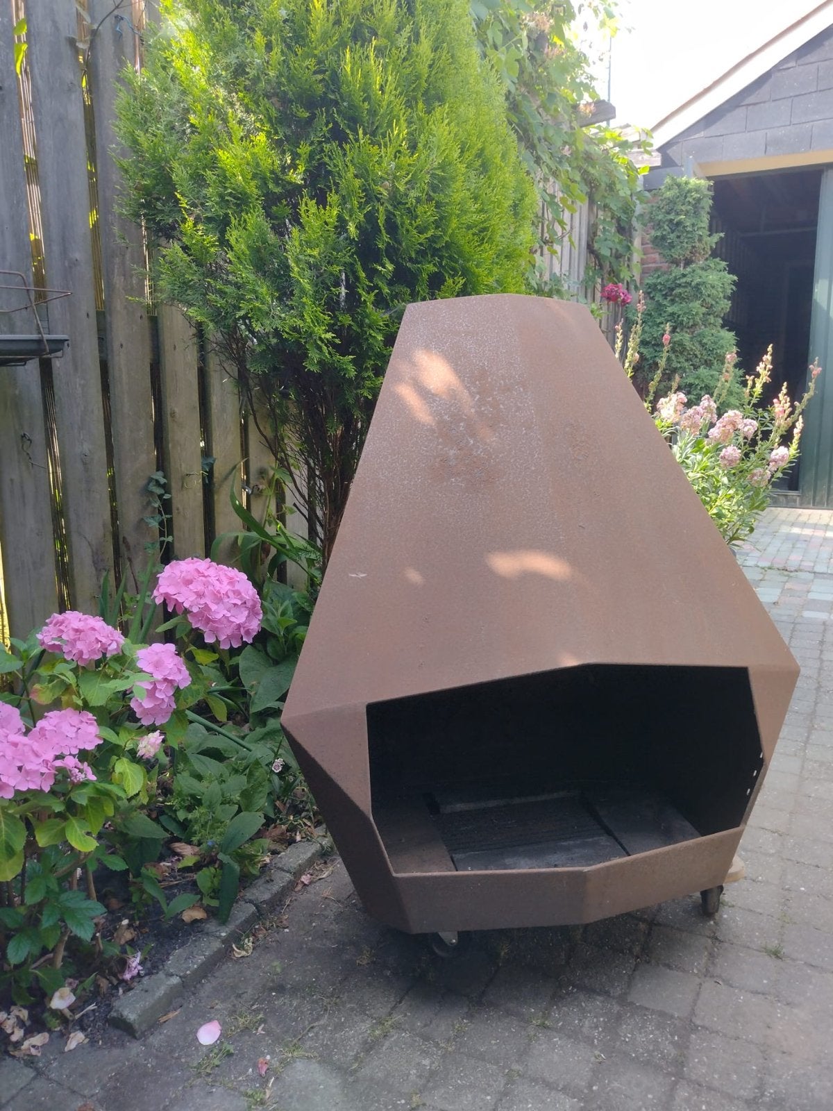 Stijlvolle Terraskachel, Tuin en Terras, Ophalen, Gebruikt
