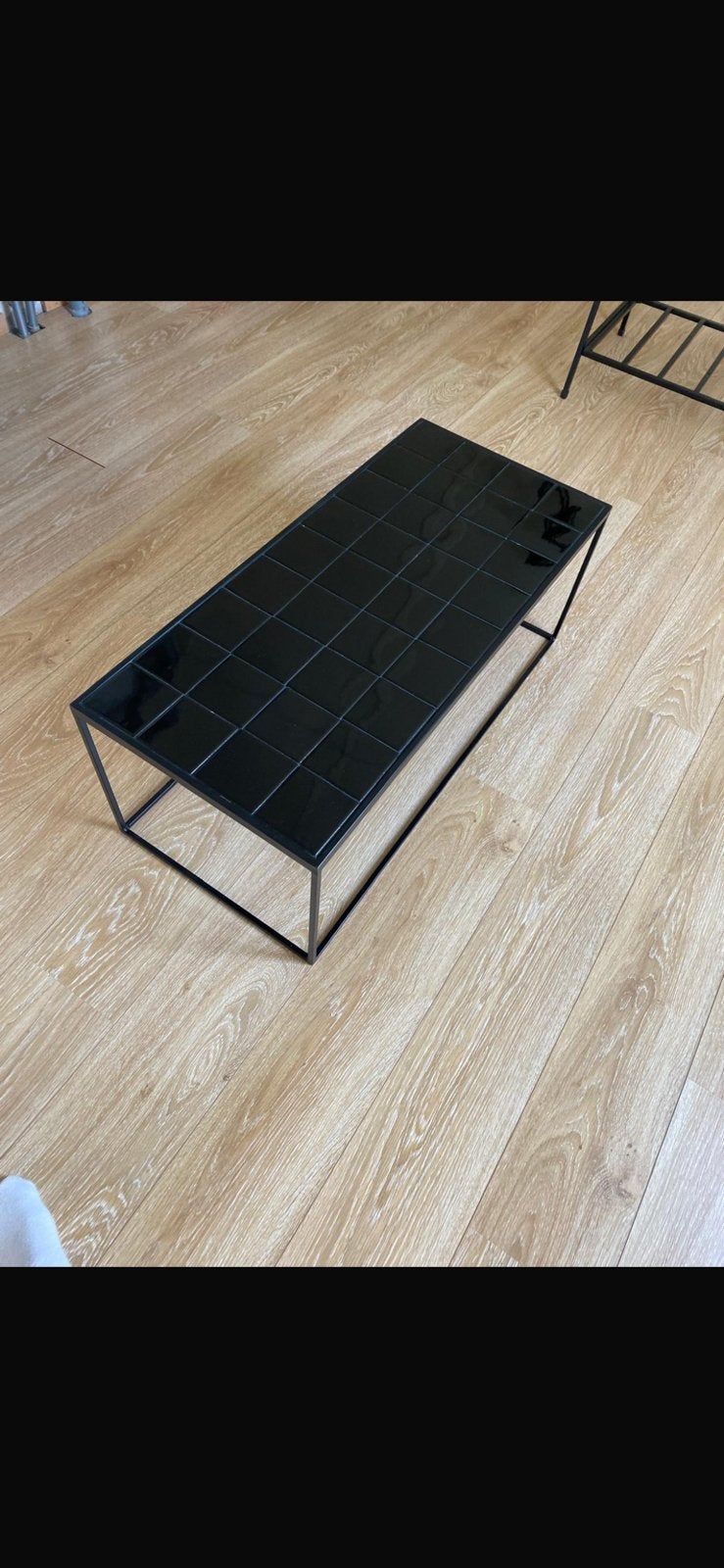 Zuiver glazed salontafel, Huis en Inrichting, Ophalen, Zo goed als nieuw, Rechthoekig, 50 tot 100 cm
