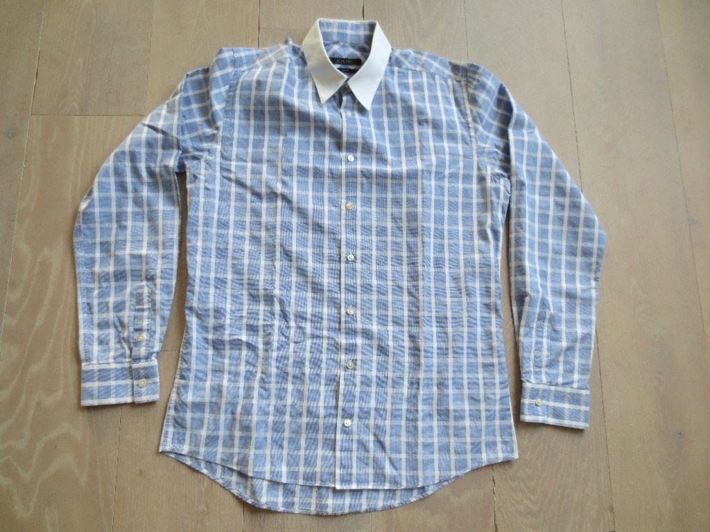 Alveare overhemd maat 40, slim fit, Blauw, Zo goed als nieuw, Alveare, Halswijdte 39/40 (M)