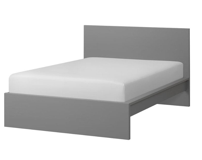 Ikea Malm Bed grijs 140 bij 200, Huis en Inrichting, Slaapkamer | Bedden, Ophalen, Gebruikt, Tweepersoons, 140 cm