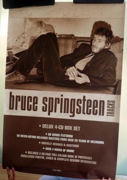 Bruce Springsteen Tracks Delux 4-CD Box Set poster 34"x23", Verzamelen, Posters, Verzenden, Gebruikt, A1 t/m A3, Muziek