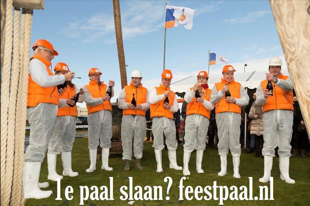feestpaal - eerste paal antieke-houten-heistelling, Ophalen, Zo goed als nieuw, Overige